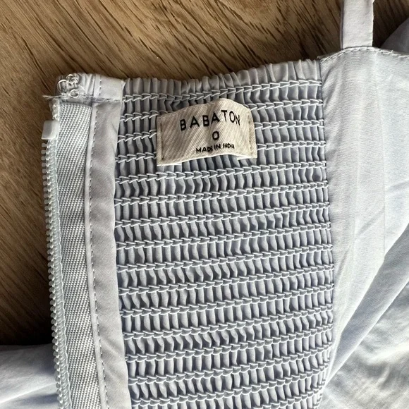 Wilfred Technique Poplin Maxi Dress Sz 0 Light Blue - Picture 3 of 14